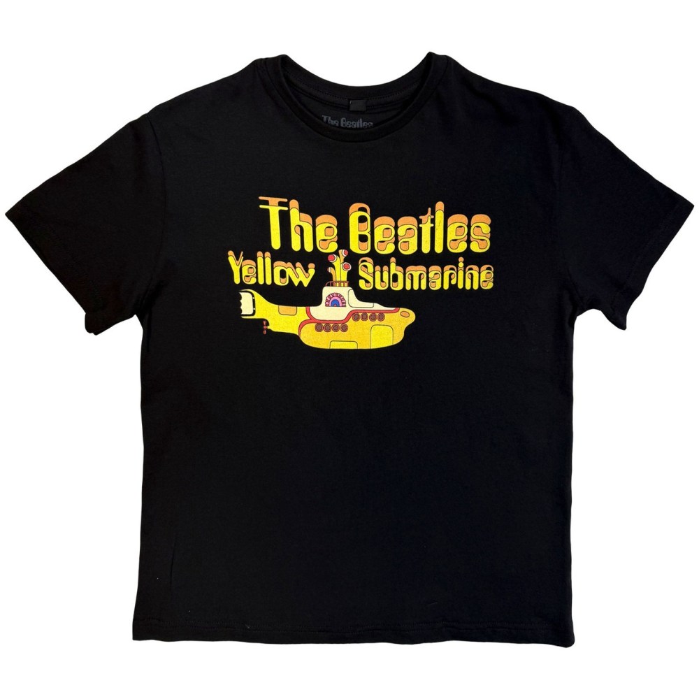 The Beatles - Logo & Sub Tshirt Enfant - Noir/Jaune